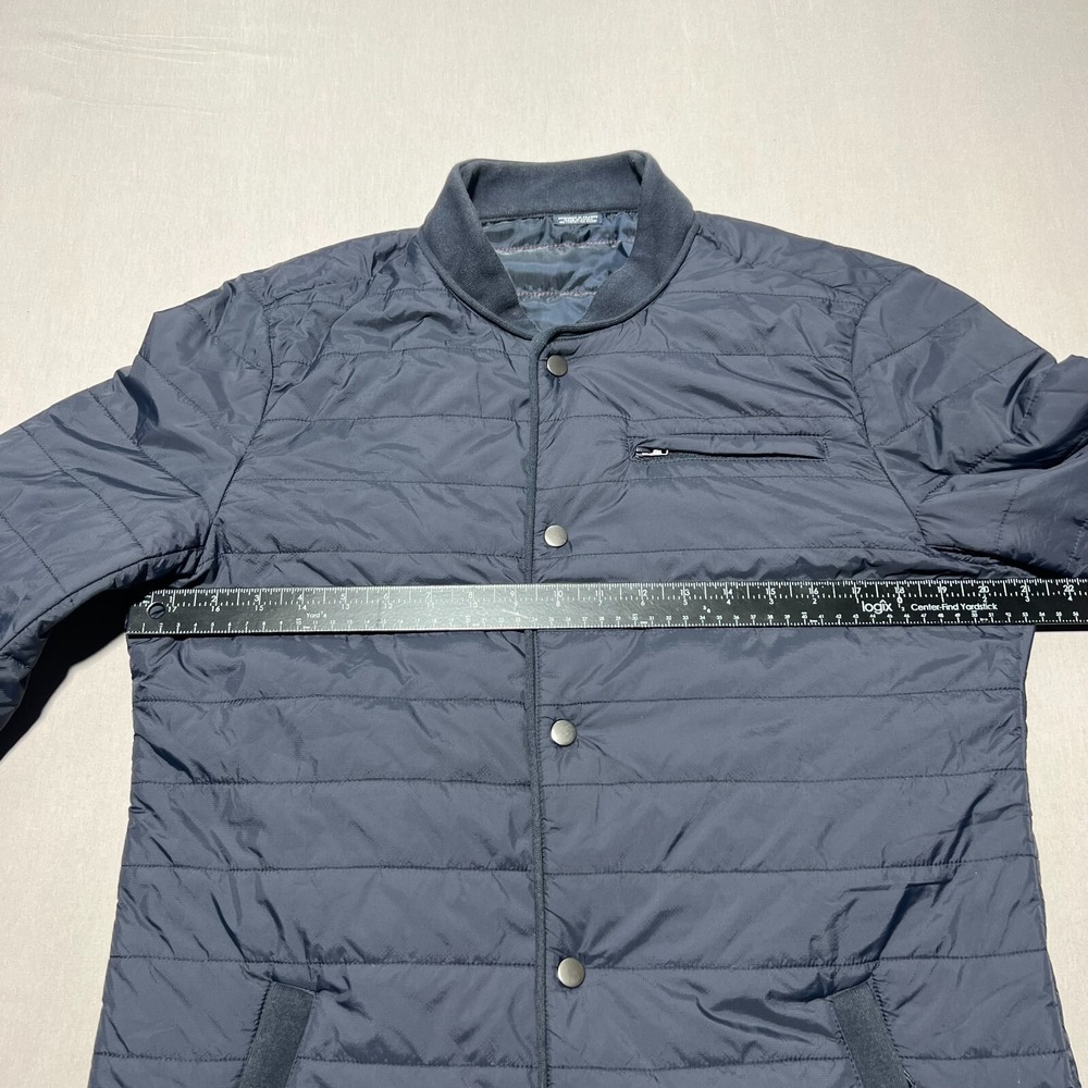 Saint James Men's Navy Blue Long Sleeve‎ Full Zip Quilted Puffer Coat Size 42 L - Picture 12 of 16